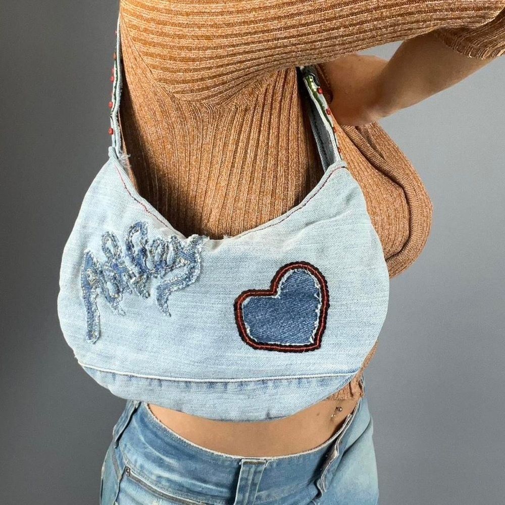 ❌SOLD❌ Ashley Y2K Denim Shoulder Bag - Picture 1 of 5